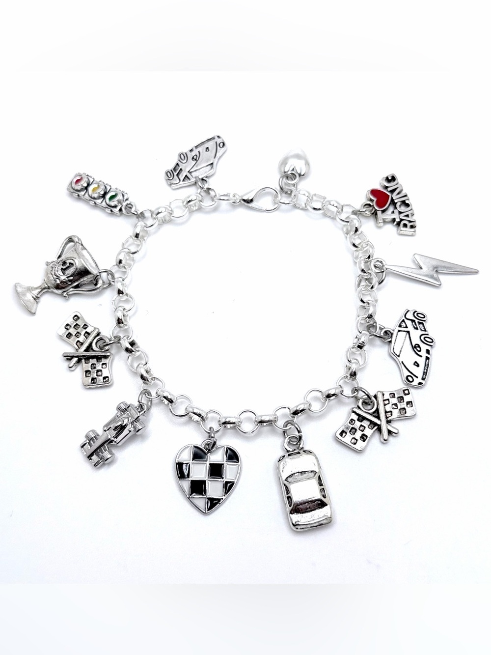 Race Car Charm Bracelet Racing